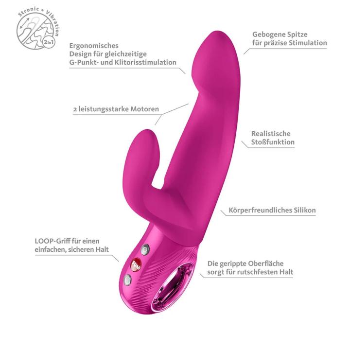 Fun Factory Bi Stronic Immerse Magenta – króliczek z ruchem posuwistym i wibracją