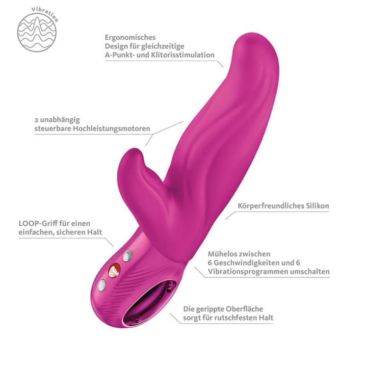 Fun Factory Lady Bi Magenta – wibrator króliczek 2 silniki, IPX7, USB-C