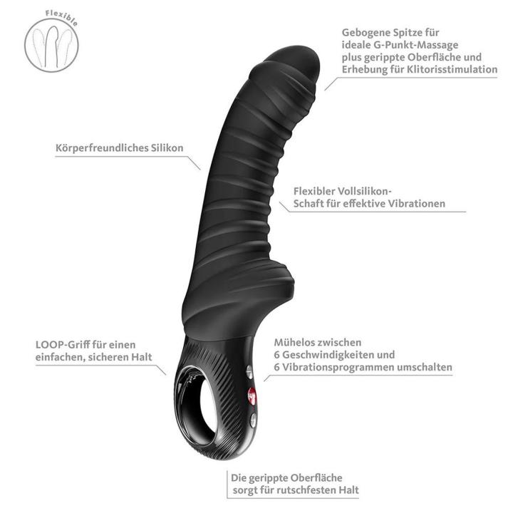 Fun Factory Tiger Black – wibrator do punktu G | 12 trybów, IPX7, USB-C
