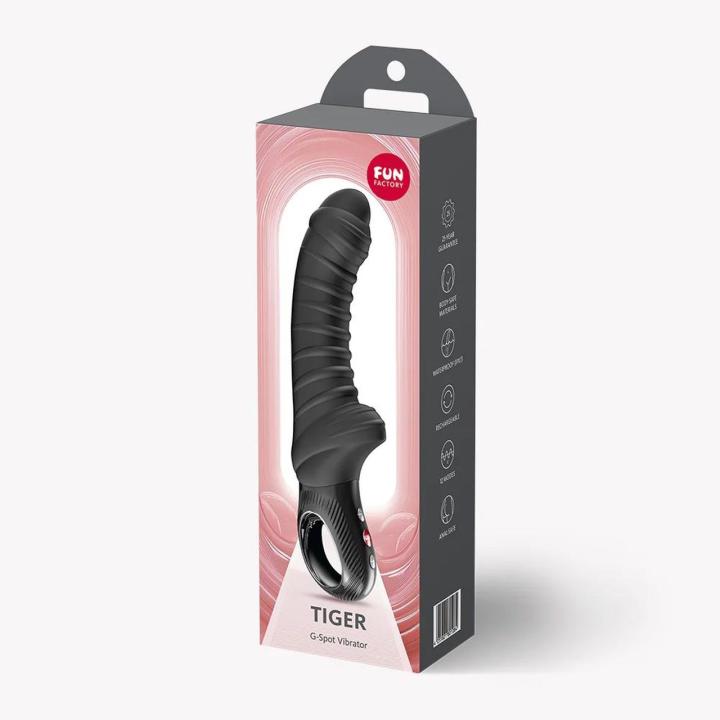 Fun Factory Tiger Black – wibrator do punktu G | 12 trybów, IPX7, USB-C