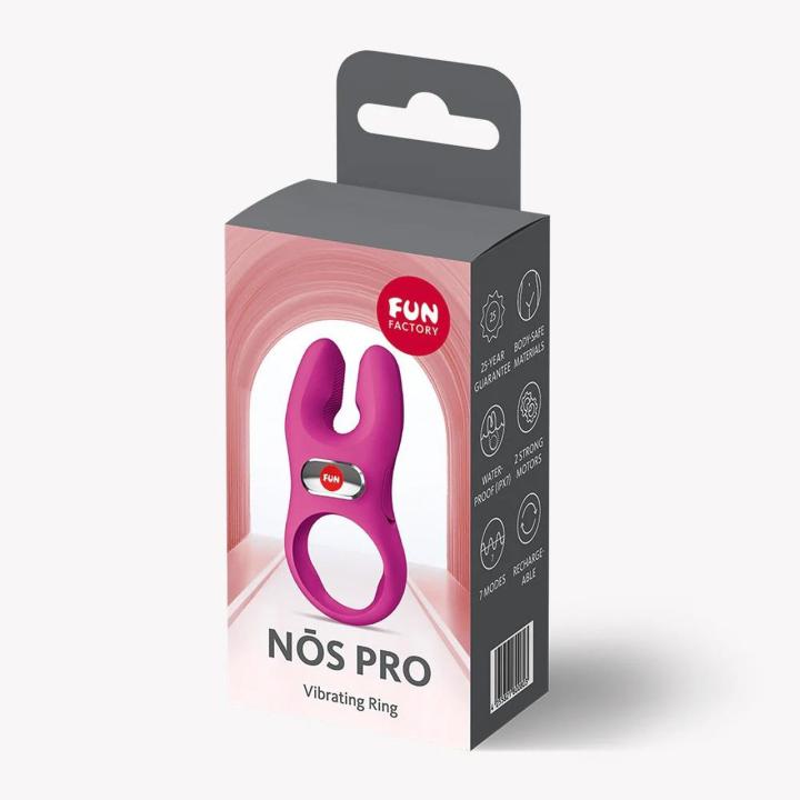 Fun Factory Nos XL Pink – wibrujący pierścień erekcyjny z 2 silnikami | Loris.pl