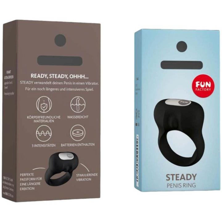 Fun Factory Steady Black – wibrujący pierścień erekcyjny | Loris.pl