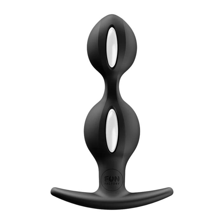Fun Factory B Balls Duo Black – plug analny silikonowy 13 cm, IPX7 | Loris.pl