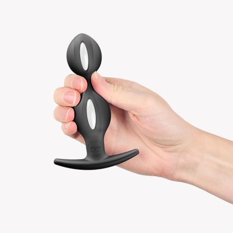 Fun Factory B Balls Duo Black – plug analny silikonowy 13 cm, IPX7 | Loris.pl