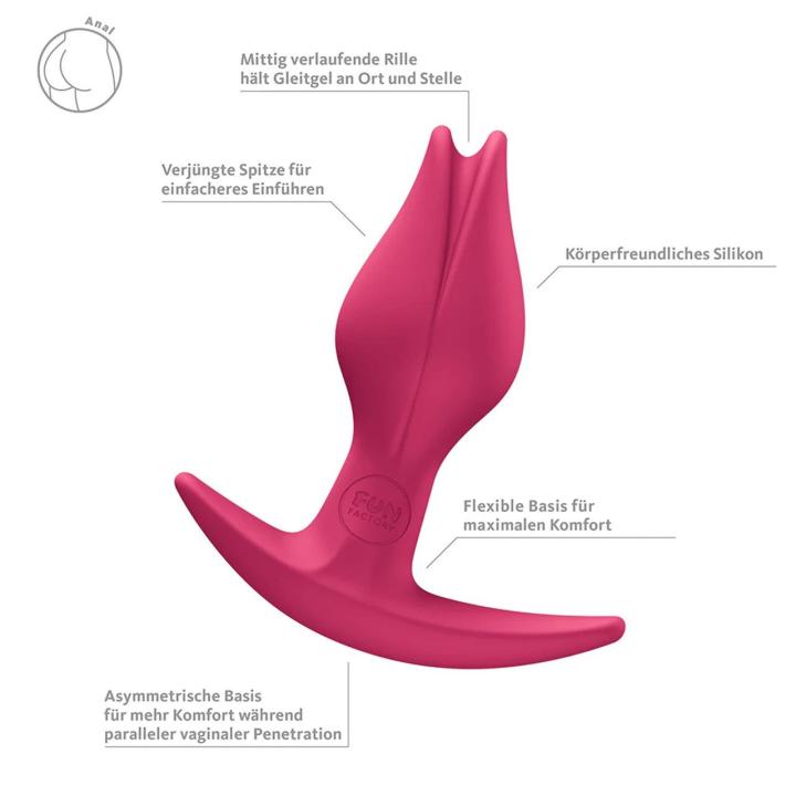 Fun Factory Bootie Fem Raspberry – silikonowy korek analny | Loris.pl