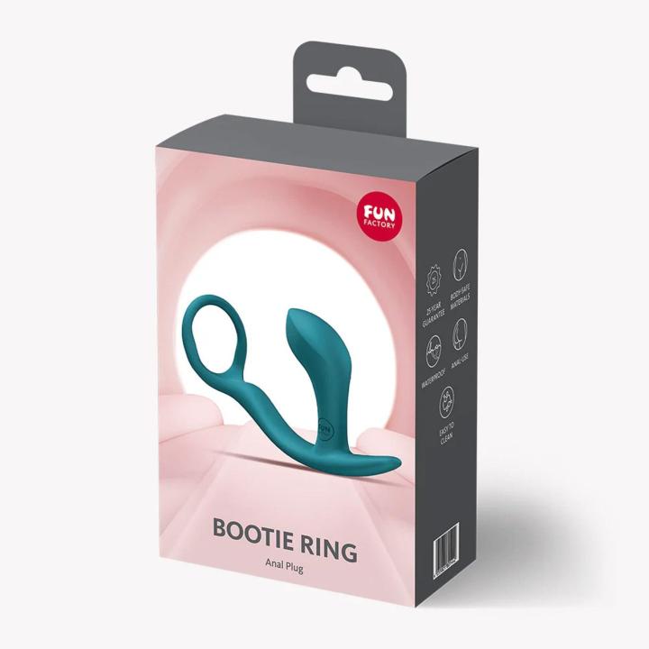 Fun Factory Bootie Ring Bottle Green – pierścień erekcyjny z plugiem analnym