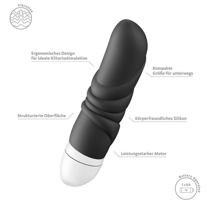 Fun Factory Jam Black – mini wibrator do łechtaczki 12 cm | Loris.pl