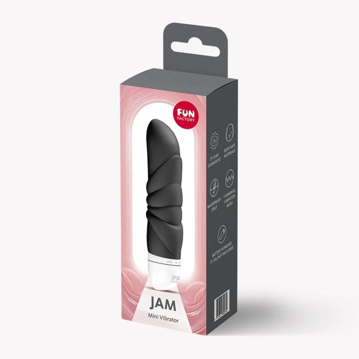 Fun Factory Jam Black – mini wibrator do łechtaczki 12 cm | Loris.pl