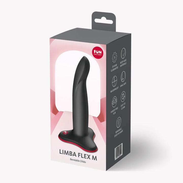 Fun Factory Limba Flex M Black – elastyczne dildo z przyssawką | Loris.pl
