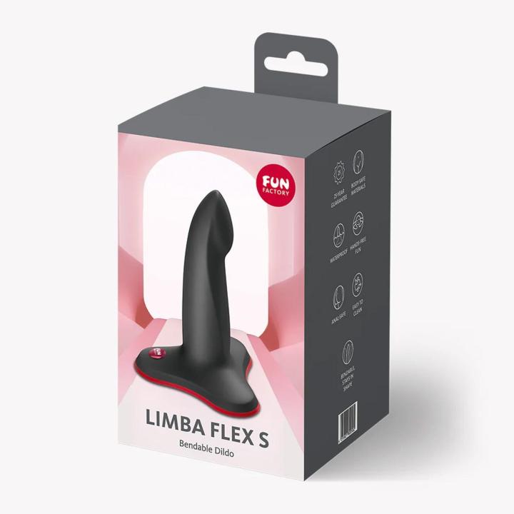 Fun Factory Limba Flex S czarne dildo elastyczne z przyssawką | Loris.pl