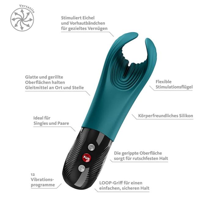 Fun Factory Manta Bottle Green – elastyczny masażer IPX7 | Loris.pl