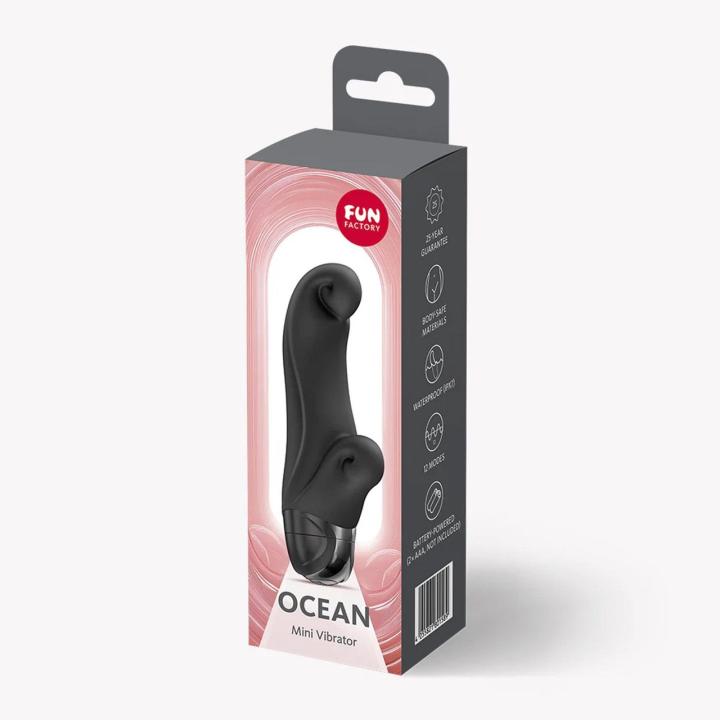 Fun Factory Ocean Black – wibrator do punktu G i prostaty 14 cm | Loris.pl