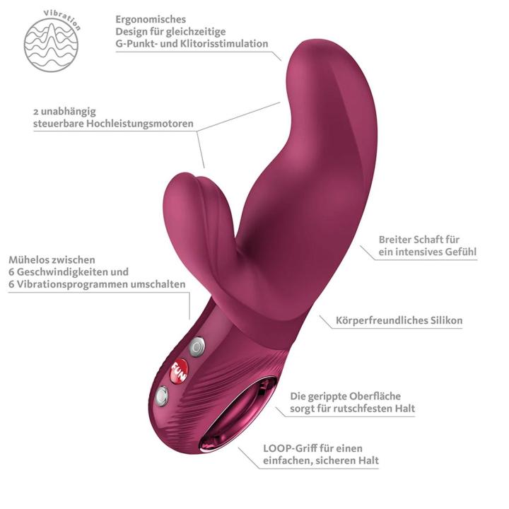 Fun Factory Miss Bi Wine Red – wibrator do podwójnej stymulacji | Loris.pl