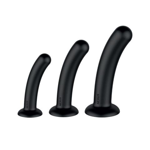 Zestaw dildo analnych z silikonu 3 rozmiary z przyssawką S M L