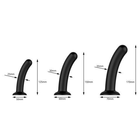 Zestaw dildo analnych z silikonu 3 rozmiary z przyssawką S M L
