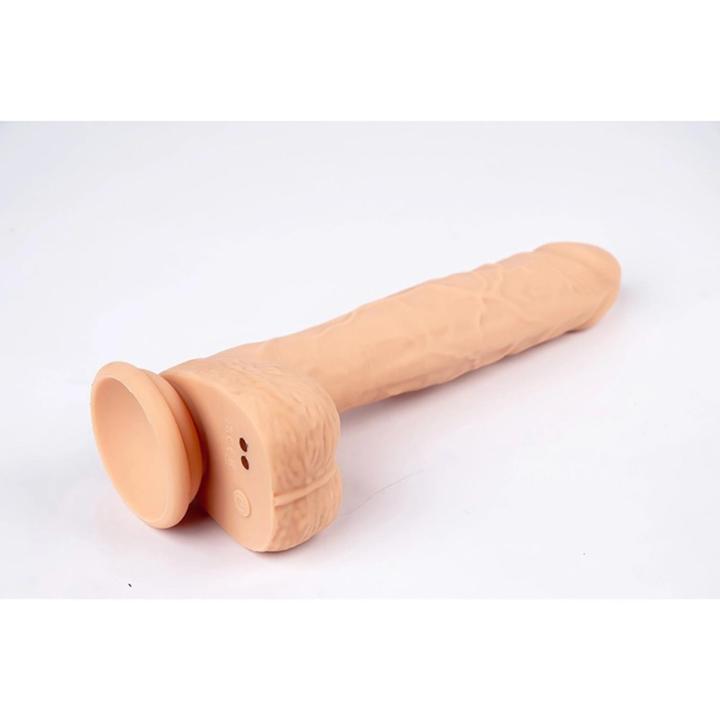 Realistyczne dildo na pilota z ruchem posuwistym i wibracjami 21 cm
