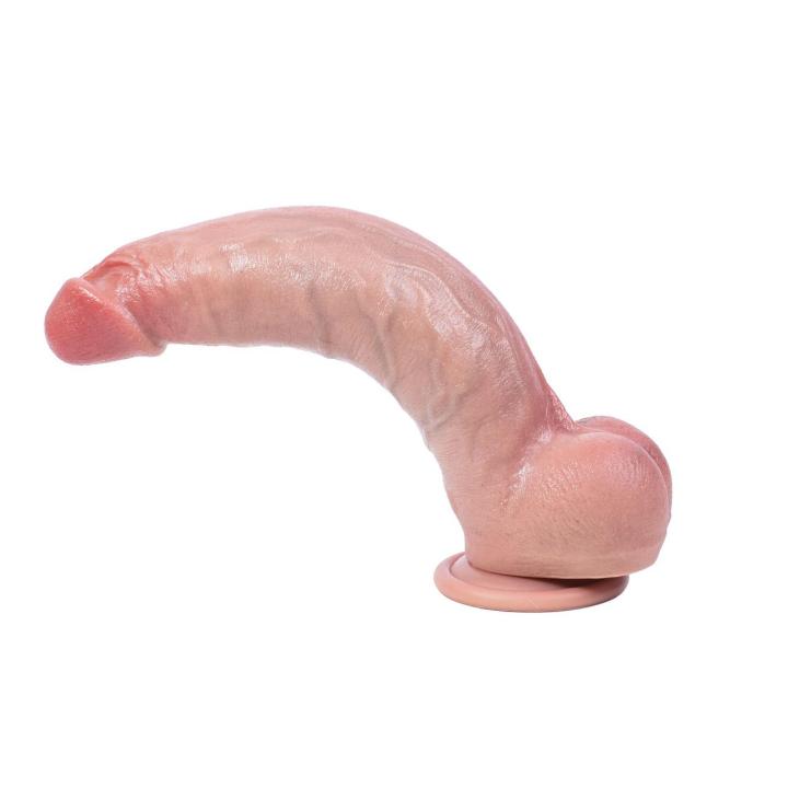 Elastyczne realistyczne dildo silikonowe 25 cm z przyssawką