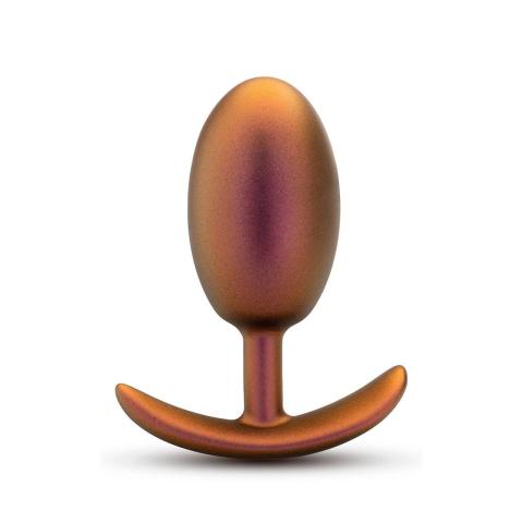 Wibrujący plug analny z kulką na łożysku miedziany 10,2 cm