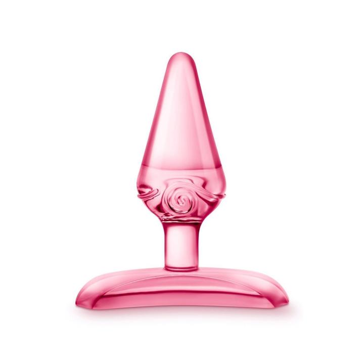 Różowy plug analny dla początkujących 6,9 cm z bezpieczną podstawą