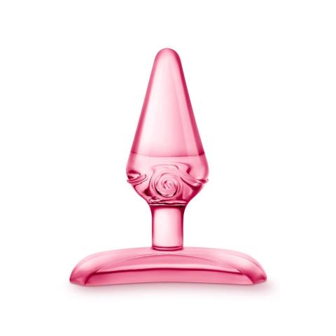 Różowy plug analny dla początkujących 6,9 cm z bezpieczną podstawą