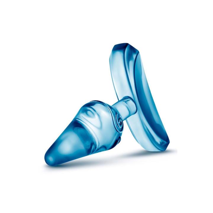 Niebieski plug analny dla początkujących 6,9 cm z szeroką podstawą