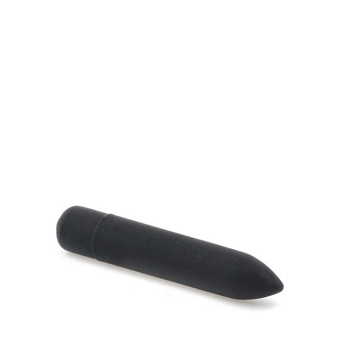 Czarny mini wibrator w kształcie naboju do masażu łechtaczki