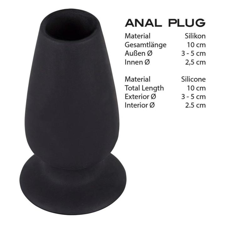 Pusty tunel analny M 10 cm z ogranicznikiem, silikon