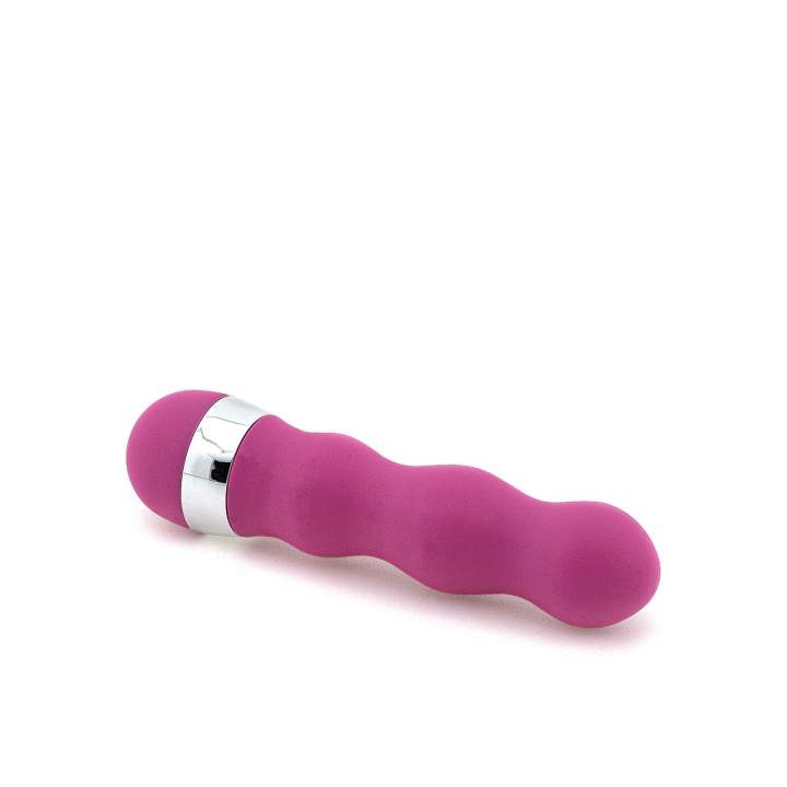 Różowy falisty wibrator mini do stymulacji waginalno-analnej