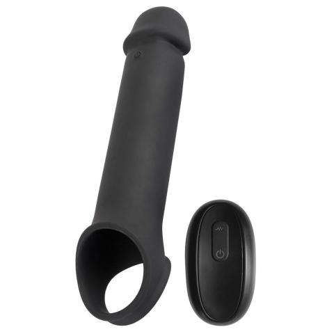 Wibrująca przedłużka penisa 8 cm z pilotem – 10 trybów, ładowanie USB