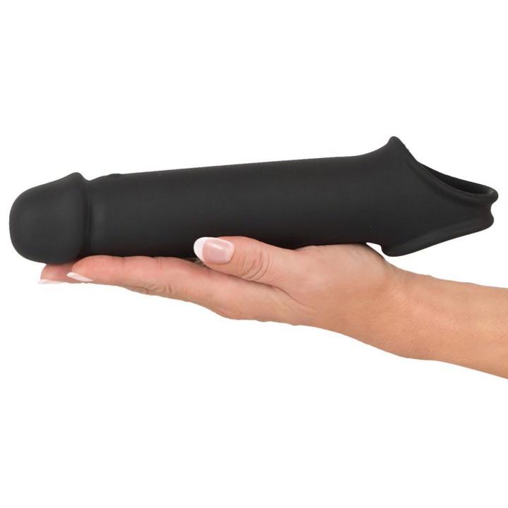 Wibrująca przedłużka penisa 8 cm z pilotem – 10 trybów, ładowanie USB