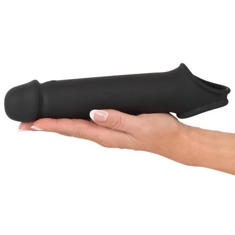 Wibrująca przedłużka penisa 8 cm z pilotem – 10 trybów, ładowanie USB