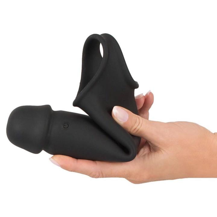 Wibrująca przedłużka penisa 8 cm z pilotem – 10 trybów, ładowanie USB