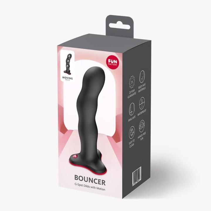 Dildo z kulkami wewnętrznymi 18,5 cm – przyssawka i do uprzęży