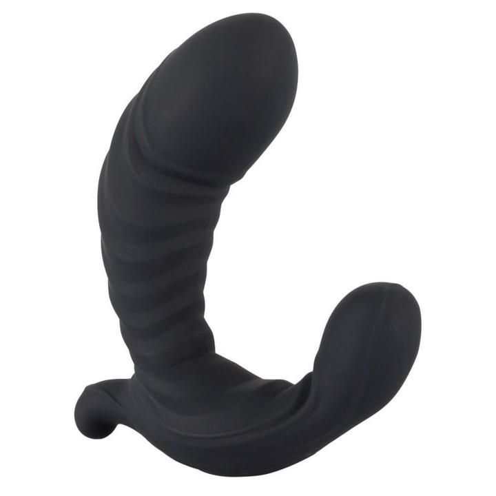 Pompowany masażer prostaty z wibracjami i pilotem 12 cm