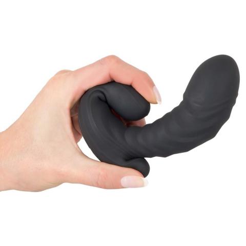 Pompowany masażer prostaty z wibracjami i pilotem 12 cm