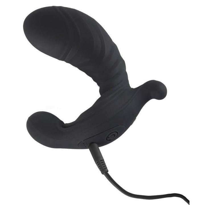 Pompowany masażer prostaty z wibracjami i pilotem 12 cm