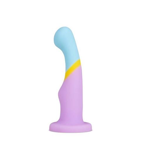 Wygięte dildo analno-waginalne do prostaty i punktu G z przyssawką 15,2 cm