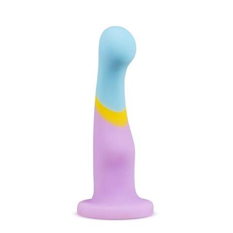 Wygięte dildo analno-waginalne do prostaty i punktu G z przyssawką 15,2 cm