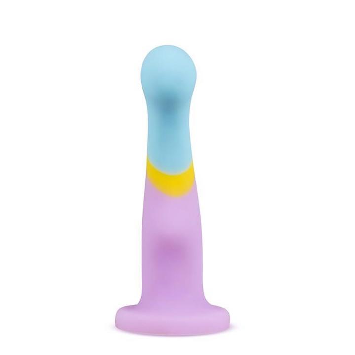 Wygięte dildo analno-waginalne do prostaty i punktu G z przyssawką 15,2 cm