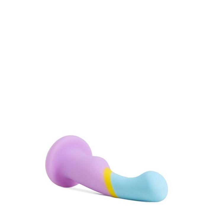 Wygięte dildo analno-waginalne do prostaty i punktu G z przyssawką 15,2 cm