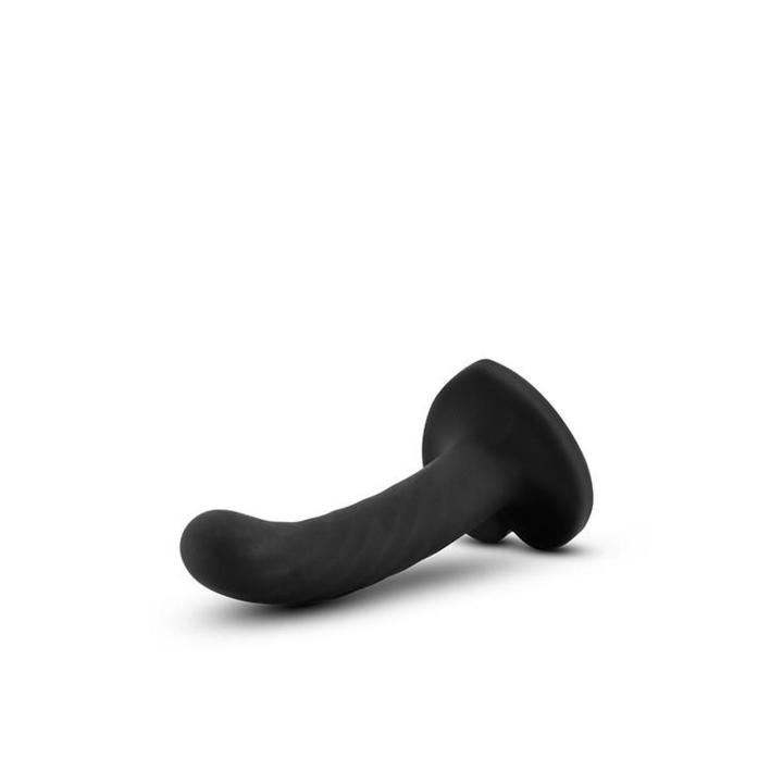 Smukłe dildo analne z przyssawką i spiralną fakturą 9,5 cm