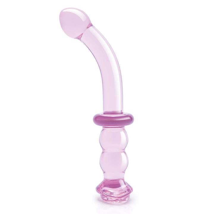 Szklane dildo do punktu g 20,3 cm – zakrzywione, do gry temperaturą