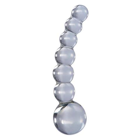 Szklane dildo 12 cm do masażu z efektem ciepło zimno