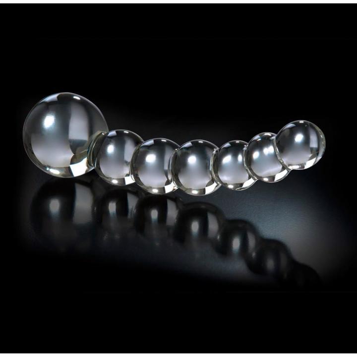 Szklane dildo 12 cm do masażu z efektem ciepło zimno