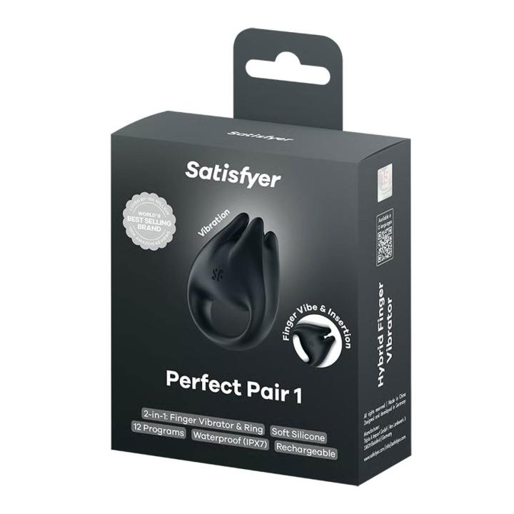 Satisfyer Perfect Pair 1 – wibrujący pierścień na penisa i masażer 2w1