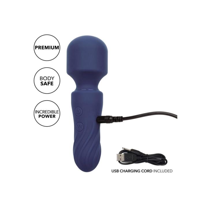 Kompaktowy masażer silikonowy 12 trybów IPX7 – fioletowy, USB