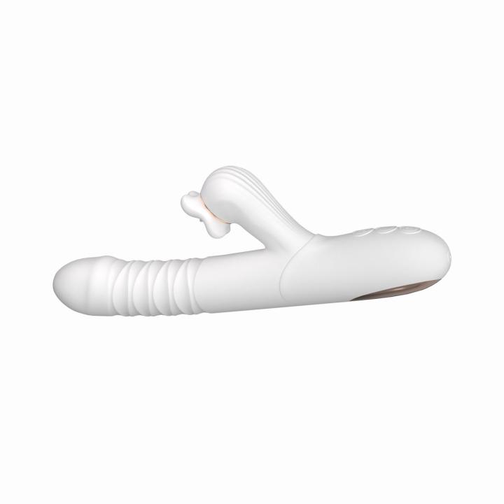 Wibrator króliczek z rotacją i języczkiem do łechtaczki 23,5 cm, 7+7 trybów
