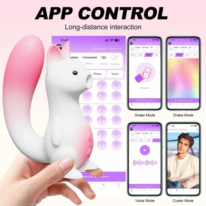 Stymulator łechtaczki z ssaniem i podgrzewaniem sterowany aplikacją