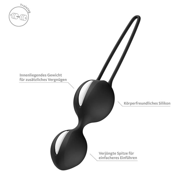 Fun Factory Smartballs Duo Black – kulki gejszy do ćwiczeń Kegla | Loris.pl