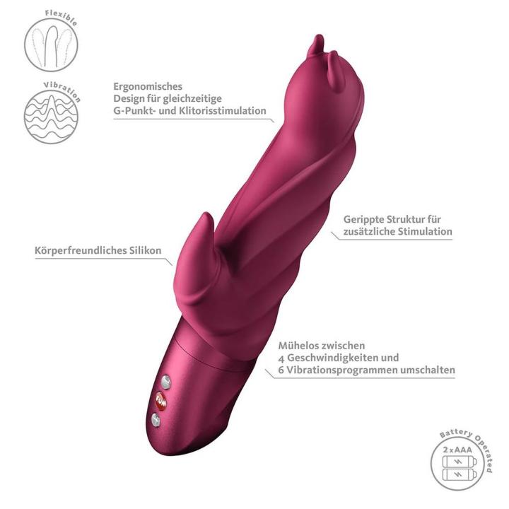 Fun Factory Darling Devil Wine Red – wibrator króliczek do punktu G | Loris.pl